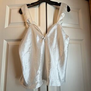 White Satin Women's Camisole Top